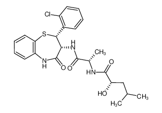 N1-[(2R,3R)-2-(2-chlorophenyl)-4-oxo-2,3,4,5-tetrahydro-1,5-benzothiazepin-3-yl]-N2-[(2S)-2-hydroxy-4-methyl-1-oxopentyl]-L-alaninamide CAS:680229-71-4 manufacturer & supplier