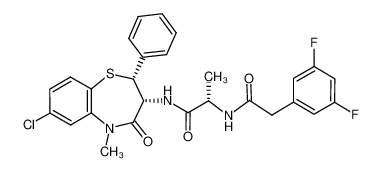 N1-[(2R,3R)-7-chloro-5-methyl-4-oxo-2-phenyl-2,3,4,5-tetrahydro-1,5-benzothiazepin-3-yl]-N2-[(3,5-difluorophenyl)acetyl]-L-alaninamide CAS:680229-73-6 manufacturer & supplier