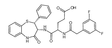 N2-[(3,5-difluorophenyl)acetyl]-N1-[(2R,3R)-4-oxo-2-phenyl-2,3,4,5-tetrahydro-1,5-benzothiazepin-3-yl]-L-α-glutamic acid CAS:680229-95-2 manufacturer & supplier