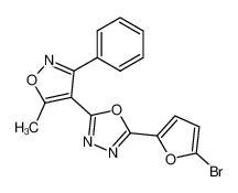 2-(5-bromo-furan-2-yl)-5-(5-methyl-3-phenyl-isoxazol-4-yl)-[1,3,4]oxadiazole CAS:68055-52-7 manufacturer & supplier