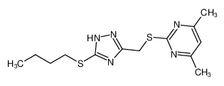 2-(((5-(butylthio)-1H-1,2,4-triazol-3-yl)methyl)thio)-4,6-dimethylpyrimidine CAS:680587-75-1 manufacturer & supplier