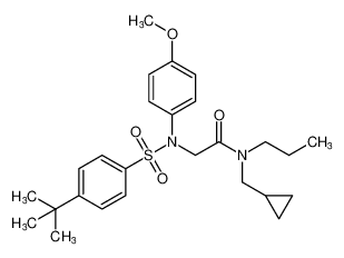 2-((4-(tert-butyl)-N-(4-methoxyphenyl)phenyl)sulfonamido)-N-(cyclopropylmethyl)-N-propylacetamide CAS:680589-14-4 manufacturer & supplier