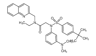 2-[(4-tert-butyl-benzenesulfonyl)-(3-dimethylamino-phenyl)-amino]-N-ethyl-N-quinolin-2-ylmethyl-acetamide CAS:680590-00-5 manufacturer & supplier