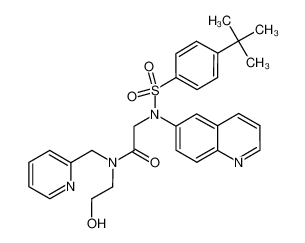 2-[(4-tert-butyl-benzenesulfonyl)-quinolin-6-yl-amino]-N-(2-hydroxy-ethyl)-N-quinolin-2-ylmethyl-acetamide CAS:680590-01-6 manufacturer & supplier