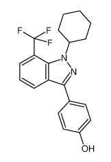 4-[1-cyclohexyl-7-(trifluoromethyl)-1H-indazol-3-yl]phenol CAS:680611-09-0 manufacturer & supplier