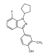 4-(1-cyclopentyl-7-fluoro-1H-indazol-3-yl)-2-methylphenol CAS:680611-84-1 manufacturer & supplier