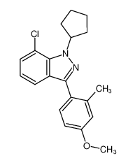 7-chloro-1-cyclopentyl-3-(4-methoxy-2-methylphenyl)-1H-indazole CAS:680612-26-4 manufacturer & supplier