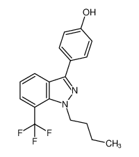 Phenol, 4-[1-butyl-7-(trifluoromethyl)-1H-indazol-3-yl]- CAS:680613-90-5 manufacturer & supplier