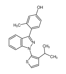 Phenol, 3-methyl-4-[1-[3-(1-methylethyl)-2-thienyl]-1H-indazol-3-yl]- CAS:680614-18-0 manufacturer & supplier