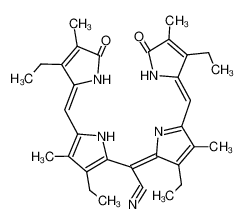 3,8,12,17-tetraethyl-2,7,13,18-tetramethyl-1,19-dioxo-1,19,22,24-tetrahydro-21H-biline-10-carbonitrile CAS:68096-59-3 manufacturer & supplier