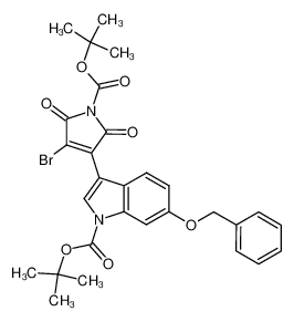 tert-butyl 6-(benzyloxy)-3-[4-bromo-1-(tert-butoxycarbonyl)-2,5-dioxo-2,5-dihydro-1H-pyrrol-3-yl]-1H-indole-1-carboxylate CAS:680992-80-7 manufacturer & supplier