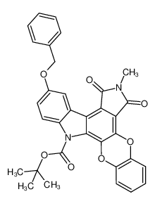 tert-butyl 10-(benzyloxy)-7-methyl-6,8-dioxo-7,8-dihydrobenzo[5,6][1,4]dioxino[2,3-a]pyrrolo[3,4-c]carbazole-13(6H)-carboxylate CAS:680993-10-6 manufacturer & supplier