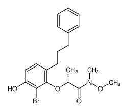 (R)-2-(2-bromo-3-hydroxy-6-(3-phenylpropyl)phenoxy)-N-methoxy-N-methylpropanamide CAS:680997-67-5 manufacturer & supplier