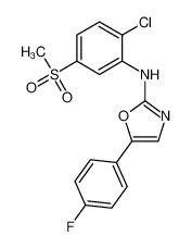 N-(2-chloro-5-(methylsulfonyl)phenyl)-5-(4-fluorophenyl)oxazol-2-amine CAS:681003-03-2 manufacturer & supplier