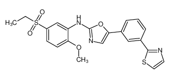 N-(5-(ethylsulfonyl)-2-methoxyphenyl)-5-(3-(thiazol-2-yl)phenyl)oxazol-2-amine CAS:681003-73-6 manufacturer & supplier