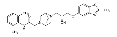 N-(2,6-dimethylphenyl)-2-((1S,4S)-5-((S)-2-hydroxy-3-((2-methylbenzo[d]thiazol-5-yl)oxy)propyl)-2,5-diazabicyclo[2.2.1]heptan-2-yl)acetamide CAS:681034-49-1 manufacturer & supplier