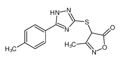 3-methyl-4-((5-(p-tolyl)-1H-1,2,4-triazol-3-yl)thio)isoxazol-5(4H)-one CAS:681034-87-7 manufacturer & supplier