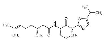 (R)-N-((S)-1-((5-isopropylthiazol-2-yl)amino)-1-oxopentan-2-yl)-3,7-dimethyloct-6-enamide CAS:681140-16-9 manufacturer & supplier