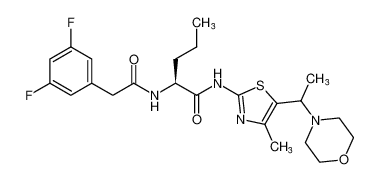 (2S)-2-(2-(3,5-difluorophenyl)acetamido)-N-(4-methyl-5-(1-morpholinoethyl)thiazol-2-yl)pentanamide CAS:681140-27-2 manufacturer & supplier