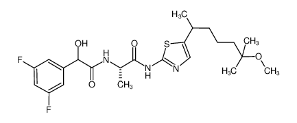 (2S)-2-(2-(3,5-difluorophenyl)-2-hydroxyacetamido)-N-(5-(6-methoxy-6-methylheptan-2-yl)thiazol-2-yl)propanamide CAS:681140-39-6 manufacturer & supplier