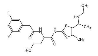 2-[2-(3,5-difluoro-phenyl)-acetylamino]-pentanoic acid [5-(1-ethylamino-ethyl)-4-methyl-thiazol-2-yl]-amide CAS:681142-33-6 manufacturer & supplier