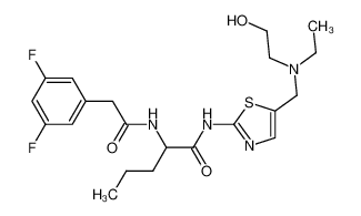 2-[2-(3,5-difluoro-phenyl)-acetylamino]-pentanoic acid (5-{[ethyl-(2-hydroxy-ethyl)-amino]-methyl}-thiazol-2-yl)-amide CAS:681142-41-6 manufacturer & supplier