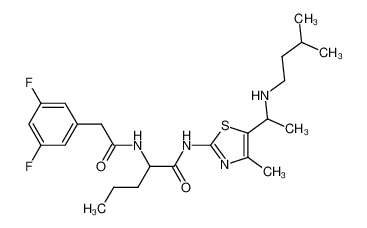 2-[2-(3,5-difluoro-phenyl)-acetylamino]-pentanoic acid {4-methyl-5-[1-(3-methyl-butylamino)-ethyl]-thiazol-2-yl}-amide CAS:681142-44-9 manufacturer & supplier