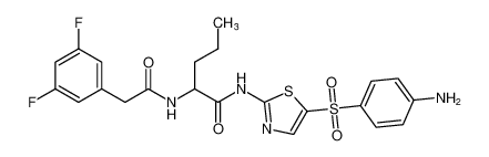 N-(5-((4-aminophenyl)sulfonyl)thiazol-2-yl)-2-(2-(3,5-difluorophenyl)acetamido)pentanamide CAS:681143-37-3 manufacturer & supplier