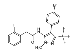 N-(4-(4-bromophenyl)-1-methyl-3-(trifluoromethyl)-1H-pyrazol-5-yl)-2-(2-fluorophenyl)acetamide CAS:681145-58-4 manufacturer & supplier