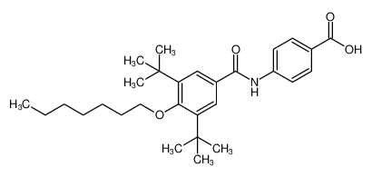 4-(3,5-di-tert-butyl-4-(heptyloxy)benzamido)benzoic acid CAS:681212-25-9 manufacturer & supplier