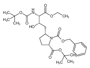 1-benzyl 2-(tert-butyl) (2S,5R)-5-((2S,3S)-3-((tert-butoxycarbonyl)amino)-4-ethoxy-2-hydroxy-4-oxobutyl)pyrrolidine-1,2-dicarboxylate CAS:681225-89-8 manufacturer & supplier