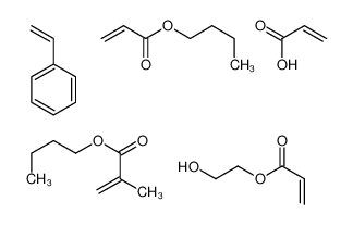 butyl 2-methylprop-2-enoate,butyl prop-2-enoate,2-hydroxyethyl prop-2-enoate,prop-2-enoic acid,styrene CAS:68123-57-9 manufacturer & supplier