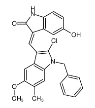 (E)-3-((1-benzyl-2-chloro-5-methoxy-6-methyl-1H-indol-3-yl)methylene)-5-hydroxyindolin-2-one CAS:681230-68-2 manufacturer & supplier