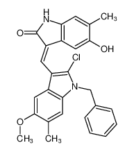 (E)-3-((1-benzyl-2-chloro-5-methoxy-6-methyl-1H-indol-3-yl)methylene)-5-hydroxy-6-methylindolin-2-one CAS:681230-69-3 manufacturer & supplier