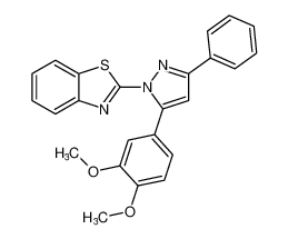 Benzothiazole, 2-[5-(3,4-dimethoxyphenyl)-3-phenyl-1H-pyrazol-1-yl]- CAS:681231-04-9 manufacturer & supplier