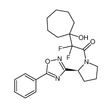 (S)-2,2-difluoro-2-(1-hydroxycycloheptyl)-1-(2-(5-phenyl-1,2,4-oxadiazol-3-yl)pyrrolidin-1-yl)ethan-1-one CAS:681238-58-4 manufacturer & supplier