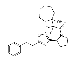 (S)-2,2-difluoro-2-(1-hydroxycycloheptyl)-1-(2-(5-phenethyl-1,2,4-oxadiazol-3-yl)pyrrolidin-1-yl)ethan-1-one CAS:681238-87-9 manufacturer & supplier