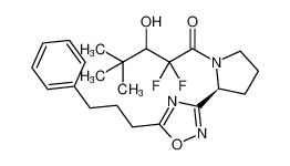 2,2-difluoro-3-hydroxy-4,4-dimethyl-1-((S)-2-(5-(3-phenylpropyl)-1,2,4-oxadiazol-3-yl)pyrrolidin-1-yl)pentan-1-one CAS:681239-10-1 manufacturer & supplier