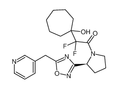 (S)-2,2-difluoro-2-(1-hydroxycycloheptyl)-1-(2-(5-(pyridin-3-ylmethyl)-1,2,4-oxadiazol-3-yl)pyrrolidin-1-yl)ethan-1-one CAS:681239-19-0 manufacturer & supplier