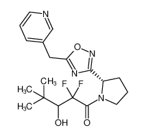 2,2-difluoro-3-hydroxy-4,4-dimethyl-1-((S)-2-(5-(pyridin-3-ylmethyl)-1,2,4-oxadiazol-3-yl)pyrrolidin-1-yl)pentan-1-one CAS:681239-26-9 manufacturer & supplier