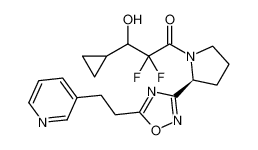 3-cyclopropyl-2,2-difluoro-3-hydroxy-1-((S)-2-(5-(2-(pyridin-3-yl)ethyl)-1,2,4-oxadiazol-3-yl)pyrrolidin-1-yl)propan-1-one CAS:681239-41-8 manufacturer & supplier