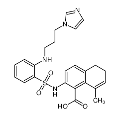 2-((2-((3-(1H-imidazol-1-yl)propyl)amino)phenyl)sulfonamido)-8-methyl-5,6-dihydronaphthalene-1-carboxylic acid CAS:681243-12-9 manufacturer & supplier