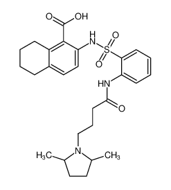 2-((2-(4-(2,5-dimethylpyrrolidin-1-yl)butanamido)phenyl)sulfonamido)-5,6,7,8-tetrahydronaphthalene-1-carboxylic acid CAS:681243-71-0 manufacturer & supplier