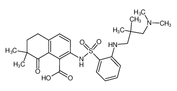 2-{[(2-{[3-(dimethylamino)-2,2-dimethylpropyl]amino}phenyl)sulfonyl]amino}-7,7-dimethyl-8-oxo-5,6,7,8-tetrahydro-1-naphthalenecarboxylic acid CAS:681243-84-5 manufacturer & supplier