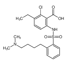 2-chloro-6-((2-(4-(dimethylamino)butyl)phenyl)sulfonamido)-3-ethylbenzoic acid CAS:681244-05-3 manufacturer & supplier