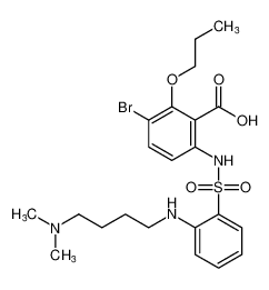 3-bromo-6-((2-((4-(dimethylamino)butyl)amino)phenyl)sulfonamido)-2-propoxybenzoic acid CAS:681244-28-0 manufacturer & supplier