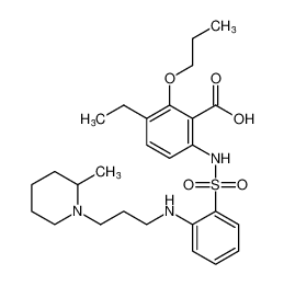 3-ethyl-6-((2-((3-(2-methylpiperidin-1-yl)propyl)amino)phenyl)sulfonamido)-2-propoxybenzoic acid CAS:681244-55-3 manufacturer & supplier