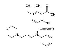 3-ethyl-2-hydroxy-6-((2-((3-morpholinopropyl)amino)phenyl)sulfonamido)benzoic acid CAS:681244-77-9 manufacturer & supplier