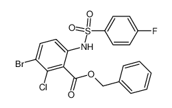 benzyl 3-bromo-2-chloro-6-{[(4-fluorophenyl)sulfonyl]amino}benzoate CAS:681246-76-4 manufacturer & supplier