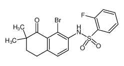 N-(1-bromo-7,7-dimethyl-8-oxo-5,6,7,8-tetrahydro-2-naphthalenyl)-2-fluorobenzenesulfonamide CAS:681247-00-7 manufacturer & supplier